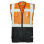 Ardon H5915 Signal Hi-Viz Hesje Met Rits | Oranje/Zwart | vooraanzicht
