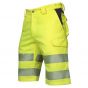 Ardon H5937 Signal+ Hi-Viz Korte Werkbroek | Geel/Zwart | schuinaanzicht