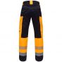 Ardon H5960 Signal+ Hi-Viz Werkbroek | Oranje/Zwart | achteraanzicht