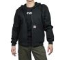 Carhartt 101759 Relaxed Fit Midweight Wind Fighter™ Full-Zip Hooded Sweatshirt | Zwart | model vooraanzicht