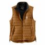 Carhartt Rain Defender™ Relaxed Fit Lightweight Insulated Vest | Heren | Bruin / Carhartt Brown | SKU 102286 | vooraanzicht