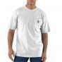 Carhartt 103296 K87 Dearborn Pocket T-shirt | Wit | model vooraanzicht