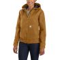 Carhartt 104053 Loose Fit Washed Duck Insulated Active Jac | Bruin | model vooraanzicht