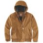 Carhartt 104053 Loose Fit Washed Duck Insulated Active Jac | Bruin | vooraanzicht