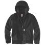 Carhartt 104053 Loose Fit Washed Duck Insulated Active Jac | Zwart | vooraanzicht
