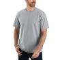 Carhartt 104264 Dearborn Relaxed Fit Heavyweight Short Sleeve T-shirt | Gemêleerd Grijs | op model