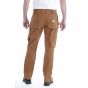 Carhartt 105070 Relaxed Straight Steel Rugged Flex™ Ripstop Double-Front Cargo Pant | Carhartt Brown | model achteraanzicht