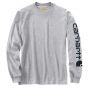 Carhartt EK231 EK231 Relaxed Fit Long Sleeve T-shirt | Lichtgrijs | vooraanzicht