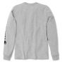 Carhartt EK231 EK231 Relaxed Fit Long Sleeve T-shirt | Lichtgrijs | achteraanzicht