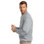 K124 Loose Fit Midweight Crewneck Sweatshirt | Gemêleerd Grijs | model zijaanzicht