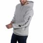 Carhartt K288 Loose Fit Midweight Logo Sleeve Graphic Sweatshirt | Gemêleerd grijs | model vooraanzicht