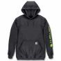Carhartt K288 Loose Fit Midweight Logo Sleeve Graphic Sweatshirt | Donkergrijs | vooraanzicht