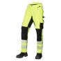JAK 11119 Hi-Vis 4-Way Stretch Werkbroek | Fluorescerend Geel / Zwart | vooraanzicht