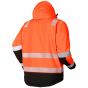 JAK 11-11139 Hi-Vis Winterjack | Oranje/Zwart | achteraanzicht