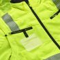 JAK Workwear 11138 Hi-Vis 2-in-1 Jack/Bodywarmer | Geel | detail