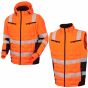 JAK Workwear 11138 Hi-Vis 2-in-1 Jack/Bodywarmer | Oranje | vooraanzicht