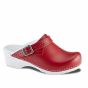 Sanita 38 San Flex Open Klomp met Hielband | Rood | schuinaanzicht