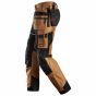 Snickers Canvas Werkbroek met Holsterzakken | SKU 6214 | Bruin/Zwart | Linkerzijaanzicht