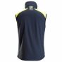 Snickers FlexiWork Neon Bodywarmer | SKU 8029 | Navy/Neongeel | Achteraanzicht