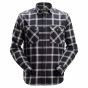 Snickers 8516 AllroundWork Licht Flanellen Shirt | Zwart| vooraanzicht