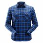 Snickers 8516 AllroundWork Licht Flanellen Shirt | Blauw | vooraanzicht