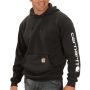 Carhartt K288 Loose Fit Midweight Logo Sleeve Graphic Sweatshirt | Zwart | model vooraanzicht
