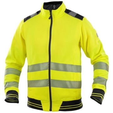 Ardon H5956 Signal Hi-Viz Sweatvest | Geel/Zwart | vooraanzicht