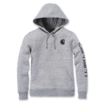 Carhartt Relaxed Fit Midweight Logo Sleeve Graphic Sweatshirt | Heather Grey - Gemeleerd Grijs | SKU 102791.E07 | vooraanzicht