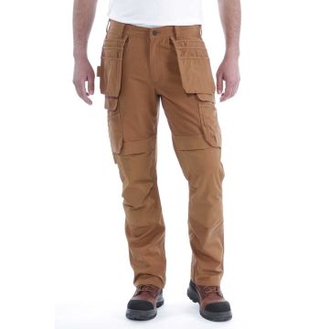 Carhartt 105070 Relaxed Straight Steel Rugged Flex™ Ripstop Double-Front Cargo Pant | Carhartt Brown | model vooraanzicht