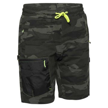 North Ways Greg Korte Werkbroek | Camouflage Groen | SKU 1401 | driekwartsaanzicht