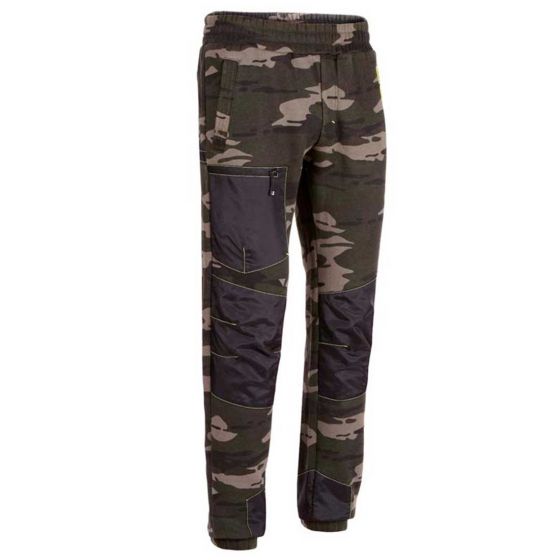 North Ways Amy Jogging Werkbroek | Camouflage Groen | SKU 1107 | Driekwartsaanzicht