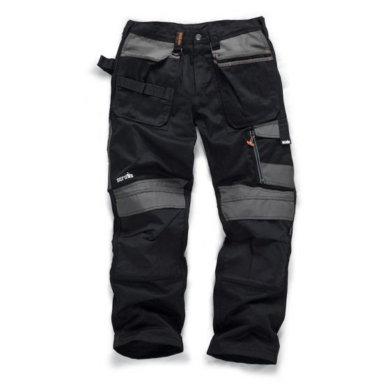 Scruffs 3D Trade Trousers | Zwart | vooraanzicht 