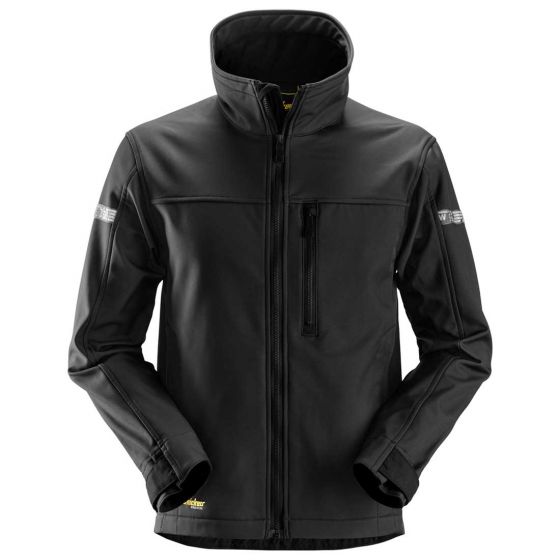 Snickers AllroundWork Soft Shell Jack | SKU 1200 | Zwart | Vooraanzicht