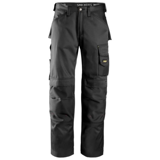 Snickers Dura Twill Werkbroek | SKU 3312 | Zwart | Vooraanzicht