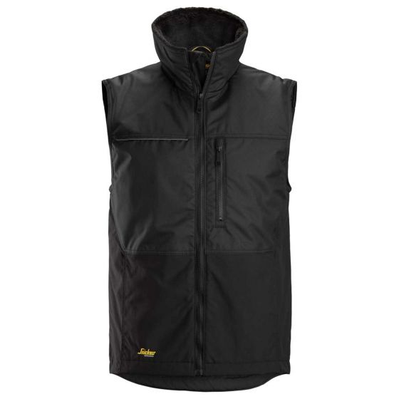 Snickers AllroundWork Winter Bodywarmer | SKU 4548 | Zwart | Vooraanzicht