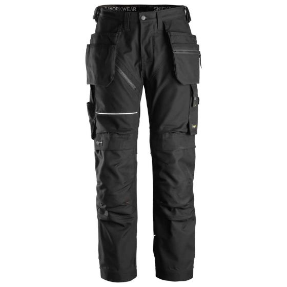 Snickers Canvas Werkbroek met Holsterzakken | SKU 6214 | Zwart | Vooraanzicht