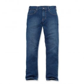 Carhartt 102804 Rugged Flex™ Relaxed Fit 5 Pocket Jean | Coldwater (Blauw) | vooraanzicht