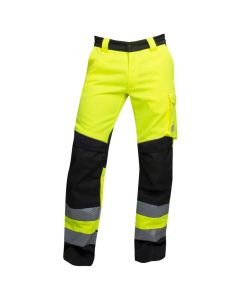 Ardon H5931 Signal+ Hi-Viz Werkbroek | Geel/Zwart | vooraanzicht