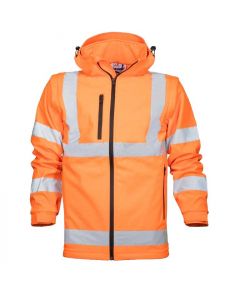 Ardon Hi Vis Hooded Softshell Jack/Vest | Oranje | SKU H8921 | Vooraanzicht