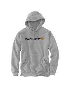 Carhartt 100074 Loose Fit Midweight Logo Graphic Sweatshirt | Heather Grey | vooraanzicht