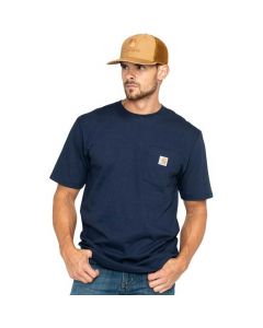 Carhartt 103296 K87 Dearborn Pocket T-shirt | Navy | model vooraanzicht