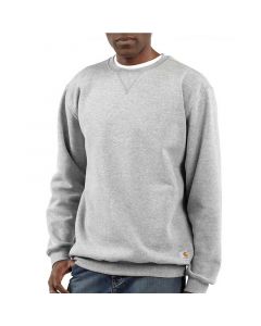 K124 Loose Fit Midweight Crewneck Sweatshirt | Gemêleerd Grijs | model vooraanzicht
