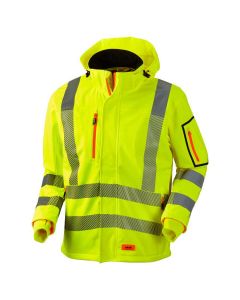 JAK 11135 Hi-Vis Softshell Jack | Fluorescerend Geel | vooraanzicht