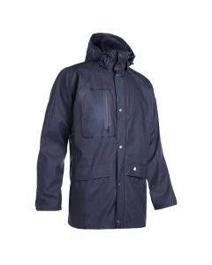 Nine Worths 9247 Tuna Regenjack | Navy | schuinaanzicht