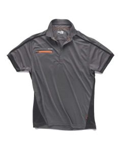 Scruffs Pro Active Zip Polo-Donkergrijs-S