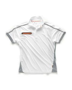 Scruffs Pro Active Zip Polo-Wit-M