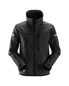 Snickers AllroundWork Soft Shell Jack | SKU 1200 | Zwart | Vooraanzicht