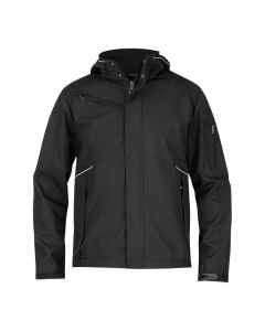 Texstar FJ80 Hooded Softshell 3-L | Mannen | Zwart | Driekwartsaanzicht | SKU FJ80199000