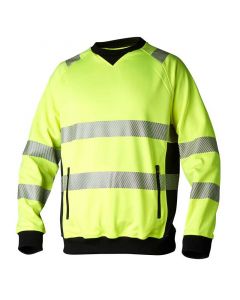 Top Swede 132 Hi-Vis Sweatshirt | Geel | Vooraanzicht